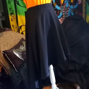 Black Goth long in the back skirt
